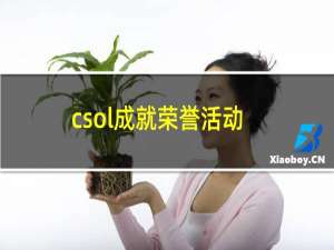 csol成就荣誉活动