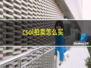 csol拍卖怎么买