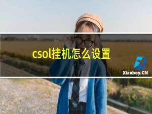 csol挂机怎么设置