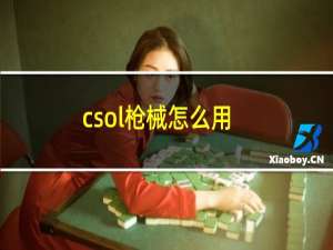 csol枪械怎么用