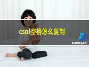 csol空格怎么复制