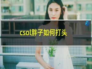 csol胖子如何打头