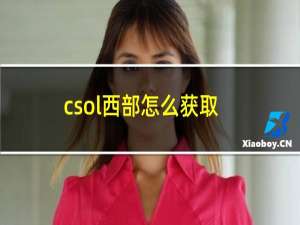 csol西部怎么获取