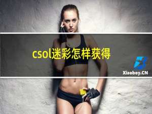 csol迷彩怎样获得