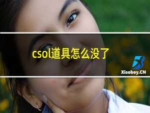 csol道具怎么没了