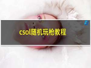 csol随机玩枪教程