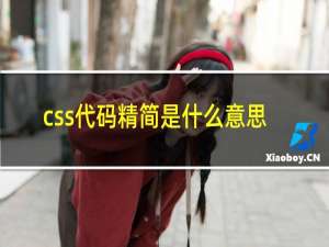 css代码精简是什么意思