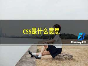 css是什么意思