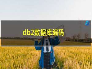 db2数据库编码