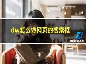 dw怎么做网页的搜索框