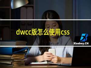dwcc版怎么使用css