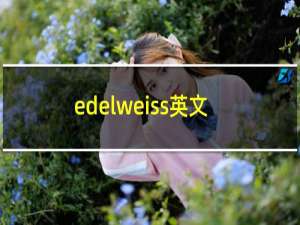 edelweiss英文歌词