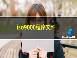 iso9000程序文件