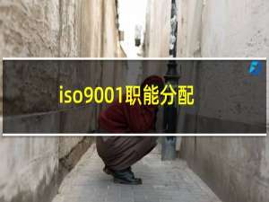 iso9001职能分配表
