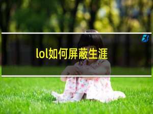 lol如何屏蔽生涯