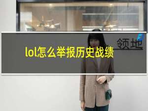 lol怎么举报历史战绩