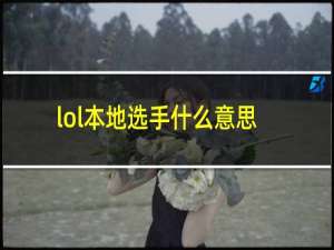 lol本地选手什么意思