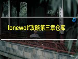 lonewolf攻略第三章仓库
