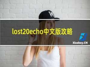 lost echo中文版攻略