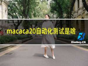 macaca 自动化测试是啥