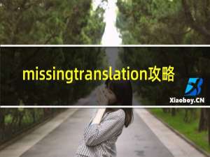 missingtranslation攻略