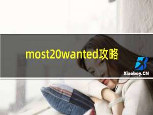 most wanted攻略