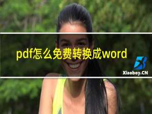 pdf怎么免费转换成word