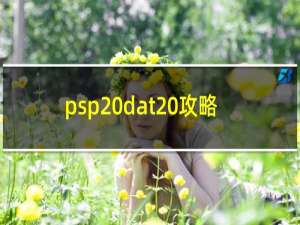 psp dat 攻略