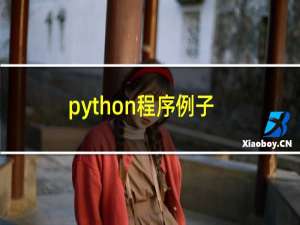 python程序例子