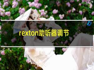 rexton助听器调节