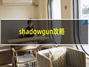 shadowgun攻略