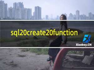sql create function