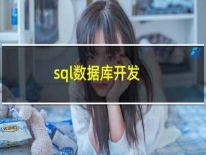 sql数据库开发