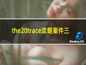 the trace攻略案件三