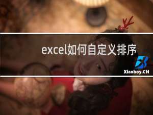 excel如何自定义排序（excel如何按照自己要求排序）