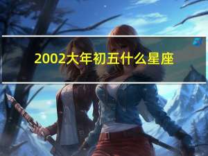 2002大年初五什么星座