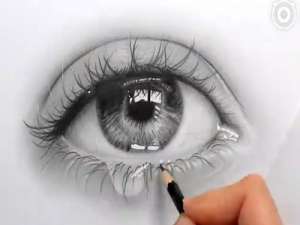 看到素描大师如何画含泪的眼睛真是太美了！