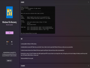 微软的免费“后悔药“-Windows File Recovery (WinFR)
