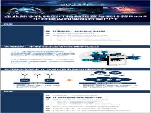 企业数字化转型IT精益运营与云计算PaaS平台建设和实施方案（72页PPT）（附下载方式）