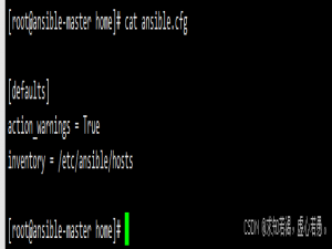 Error reading config file (/home/ansible.cfg): ‘ACTION_WARNINGS(default) = True