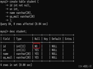 【MySQL】数据库约束和多表查询_mysql查看表约束