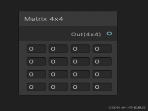 ShaderGraph节点解析(四十四):4x4 矩阵节点（Matrix 4x4 Node）详解_unity matrix4x4