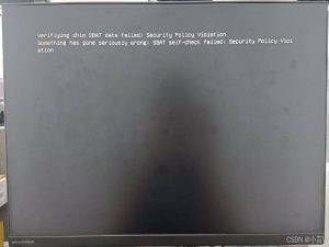 双系统一体机电脑无法启动报错“Something has gone serously wrong: SBAT self-check failed: Security Policy Violation”_verifying shim sbat data failed