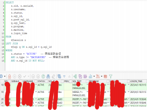 Oracle 查看后台正在执行的 SQL 语句_oracle查询正在执行的sql