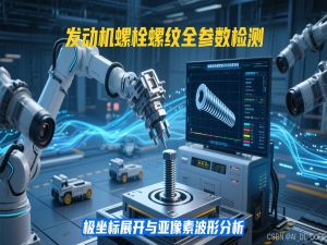 【基于C# + HALCON的工业视系统开发实战】十六、发动机螺栓螺纹全参数检测：极坐标展开与亚像素波形分析