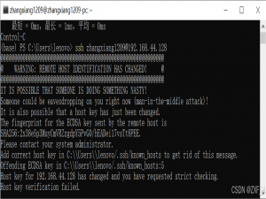 ssh警告WARNING: REMOTE HOST IDENTIFICATION HAS CHANGED!‌的解决方法