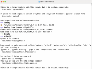 homebrew安装配置Python（MAC版）_brew install python