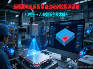 【基于C# + HALCON的工业视系统开发实战】二十二、新能源电池盖板全自动密封胶检测系统：3D线扫+AI缺陷识别技术解析