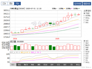【杂记】[理财]东方财富网提供的 COMEX黄金（代码：GC00Y） 的 月K线图（长期走势）_rithmyc中黄金代码