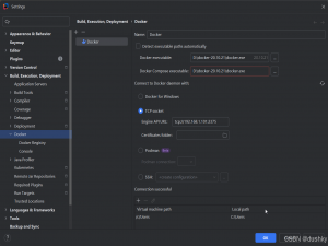 idea 使用docker插件，运行报错：Cannot run program “docker“: CreateProcesserror=2,系统找不到指定的文件。_cannot run program "docker.exe": createprocess err